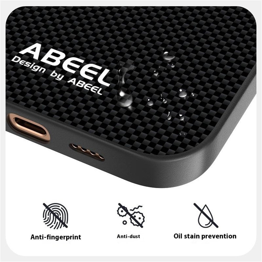 ABEEL For iPhone 16 Pro Max Case Compatible with MagSafe Printed PC TPU Aluminum Alloy Leather Phone Cover