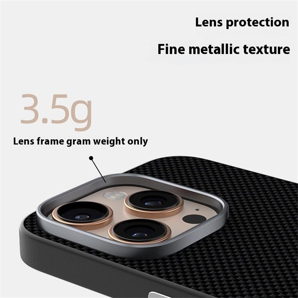 ABEEL For iPhone 16 Pro Max Case Compatible with MagSafe Printed PC TPU Aluminum Alloy Leather Phone Cover