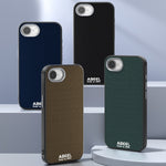 ABEEL For iPhone 17e / 16e Case Hidden Magnetic Printed PC TPU Aluminum Alloy Leather Phone Cover