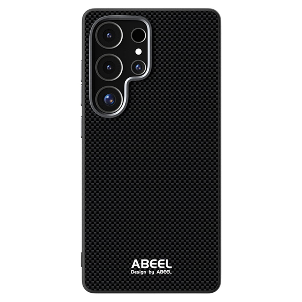 ABEEL Til Samsung Galaxy S25 Ultra Magnetisk Cover Trykt PC TPU Aluminium Legering Læder Telefoncover