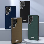 ABEEL Til Samsung Galaxy S25 Ultra Magnetisk Cover Trykt PC TPU Aluminium Legering Læder Telefoncover