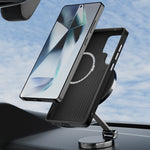 ABEEL Til Samsung Galaxy S25 Ultra Magnetisk Cover Trykt PC TPU Aluminium Legering Læder Telefoncover