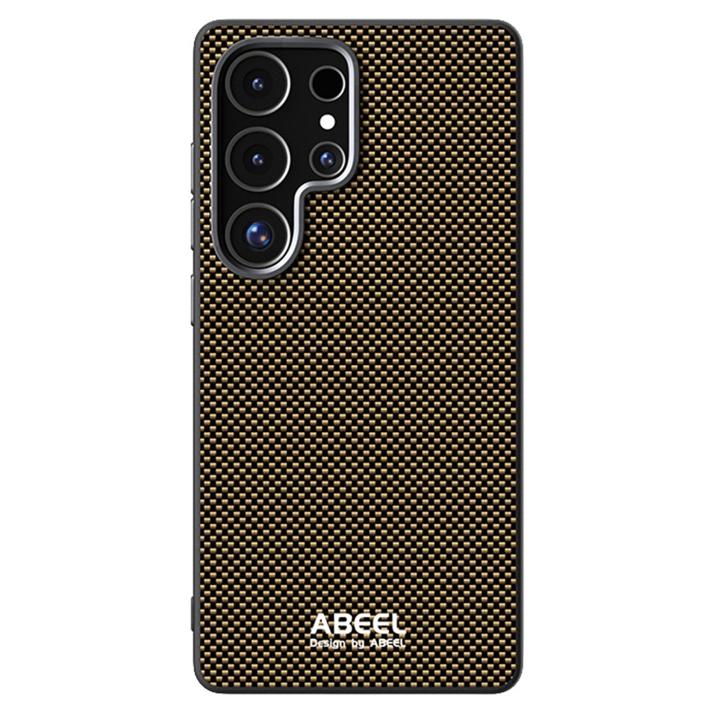 ABEEL Til Samsung Galaxy S25 Ultra Magnetisk Cover Trykt PC TPU Aluminium Legering Læder Telefoncover
