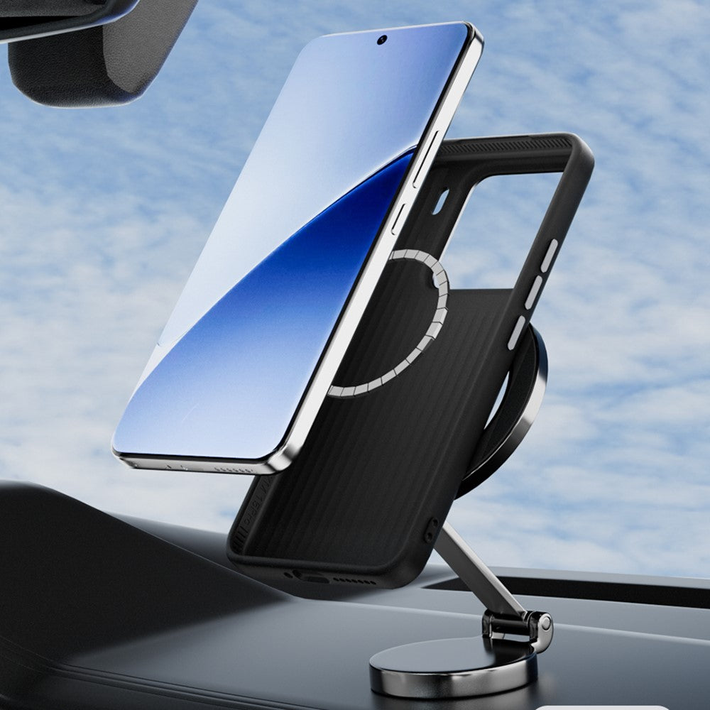 ABEEL For Xiaomi 15 Pro Magnetic Case Printed PC TPU Aluminum Alloy Leather Phone Cover