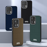 ABEEL För Oppo Reno13 5G (Global) Magnetiskt Skal Tryckt PC TPU Aluminiumlegering Läder mobilskal