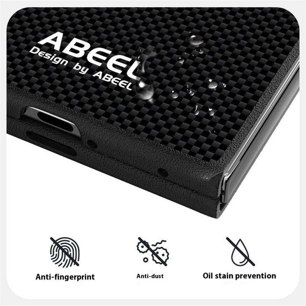 ABEEL För Oppo Find N5 5G Magnetiskt Skal Tryckt PC TPU Aluminiumlegering Läder mobilskal