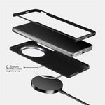 ABEEL För Oppo Find N5 5G Magnetiskt Skal Tryckt PC TPU Aluminiumlegering Läder mobilskal