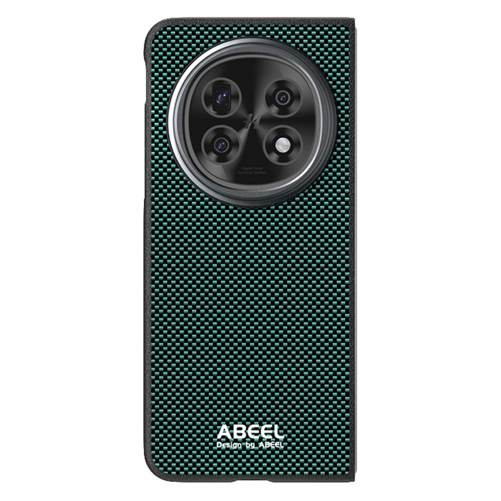 ABEEL För Oppo Find N5 5G Magnetiskt Skal Tryckt PC TPU Aluminiumlegering Läder mobilskal