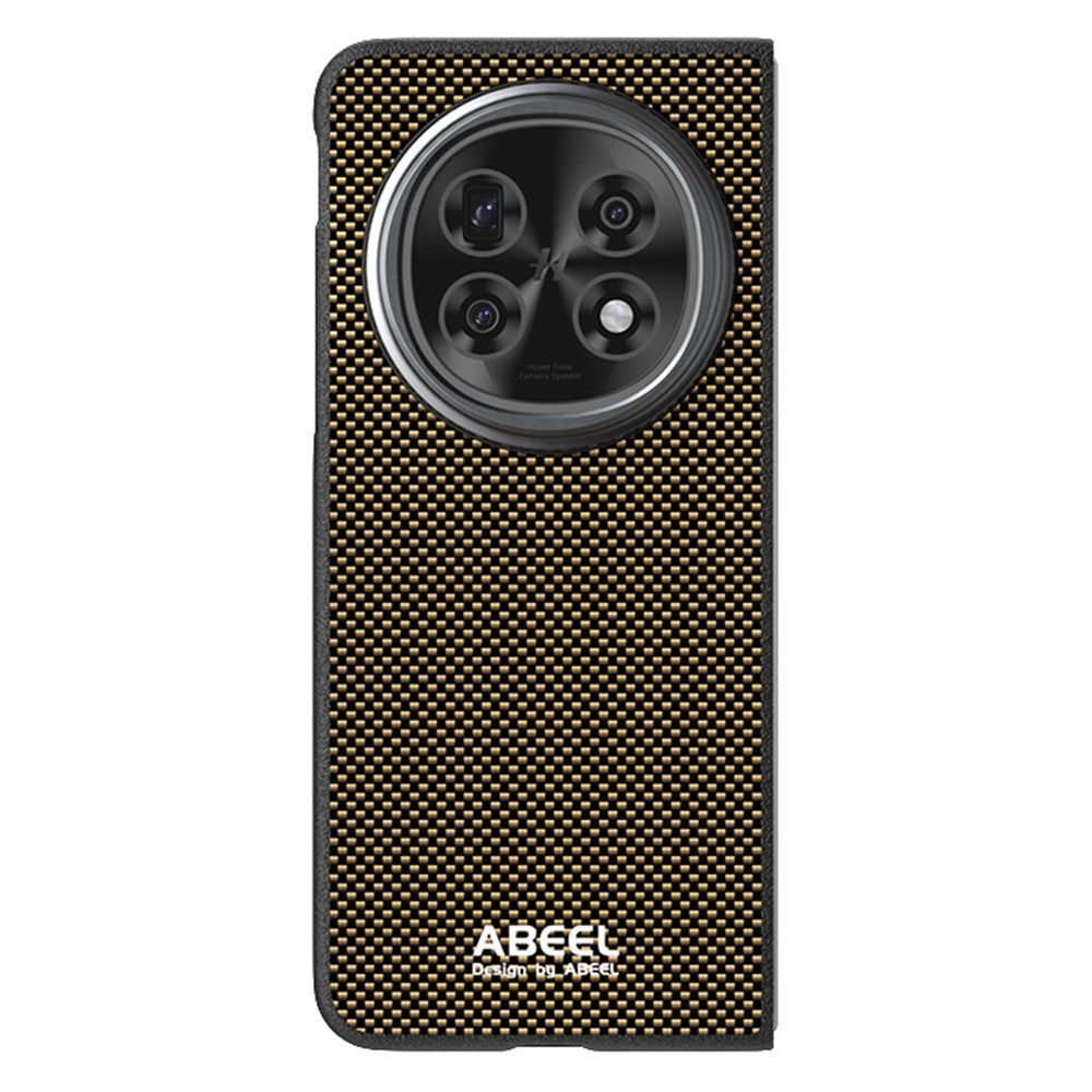 ABEEL För Oppo Find N5 5G Magnetiskt Skal Tryckt PC TPU Aluminiumlegering Läder mobilskal
