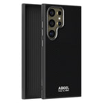 ABEEL Til Samsung Galaxy S24 Ultra Magnetisk Cover Trykt PC TPU Aluminiumlegering Læder Telefoncover
