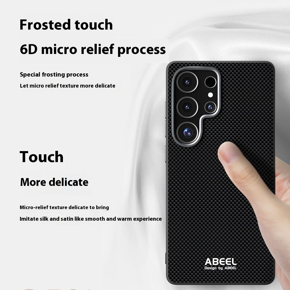 ABEEL Til Samsung Galaxy S24 Ultra Magnetisk Cover Trykt PC TPU Aluminiumlegering Læder Telefoncover