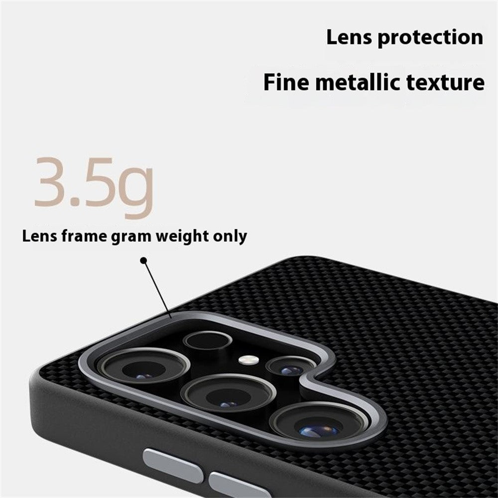 ABEEL Til Samsung Galaxy S24 Ultra Magnetisk Cover Trykt PC TPU Aluminiumlegering Læder Telefoncover