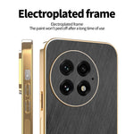 KADEM For OnePlus 13 Case Electroplating Silk Texture PU + TPU Phone Back Cover