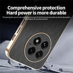 KADEM For OnePlus 13 Case Electroplating Silk Texture PU + TPU Phone Back Cover