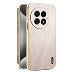 KADEM For OnePlus 13 Case Electroplating Silk Texture PU + TPU Phone Back Cover