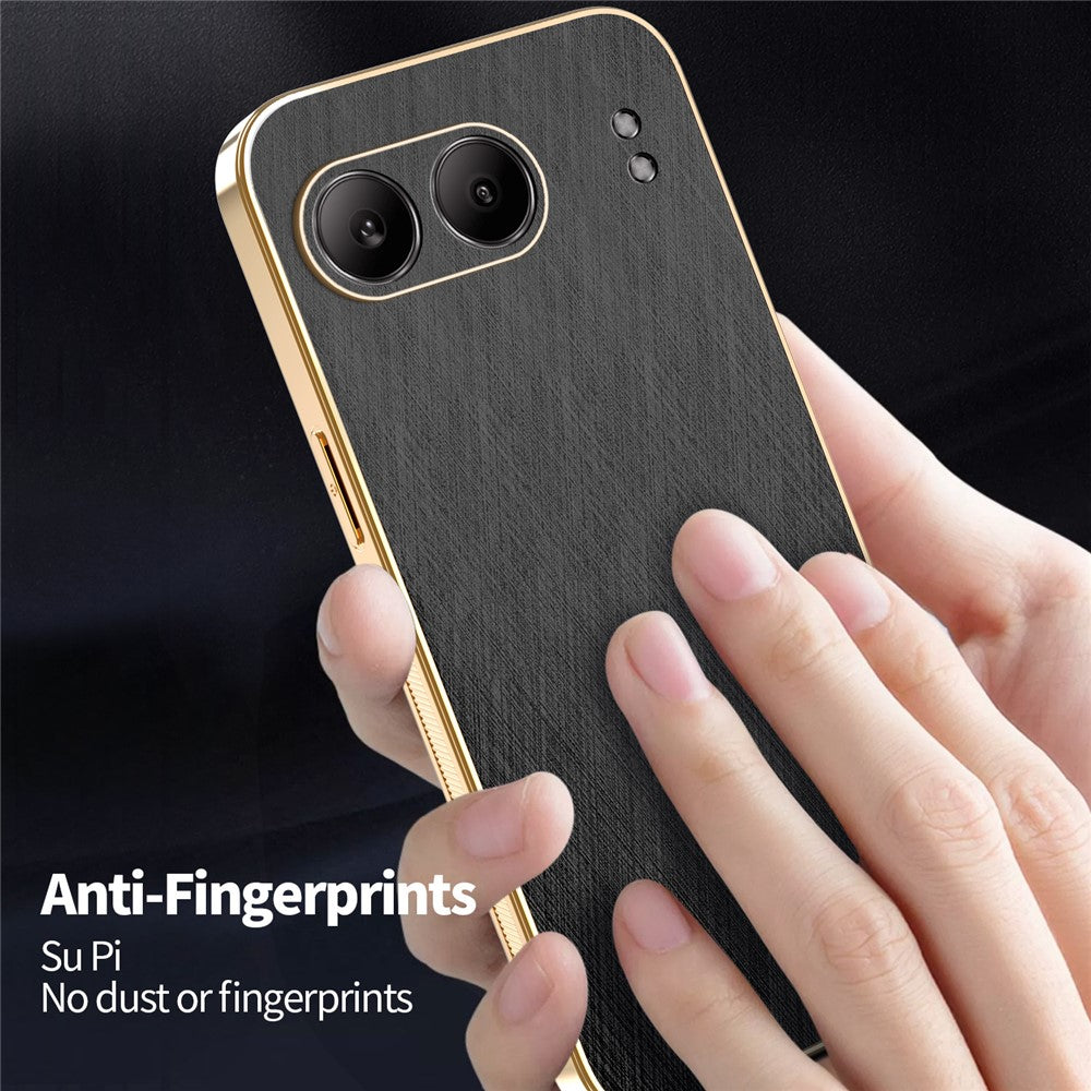 KADEM For OnePlus Nord 4 Case Electroplating Silk Texture PU + TPU Phone Back Cover
