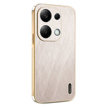 KADEM For Xiaomi Redmi Note 13 Pro 4G / Poco M6 Pro 4G Case Electroplating Silk Texture PU + TPU Phone Back Cover