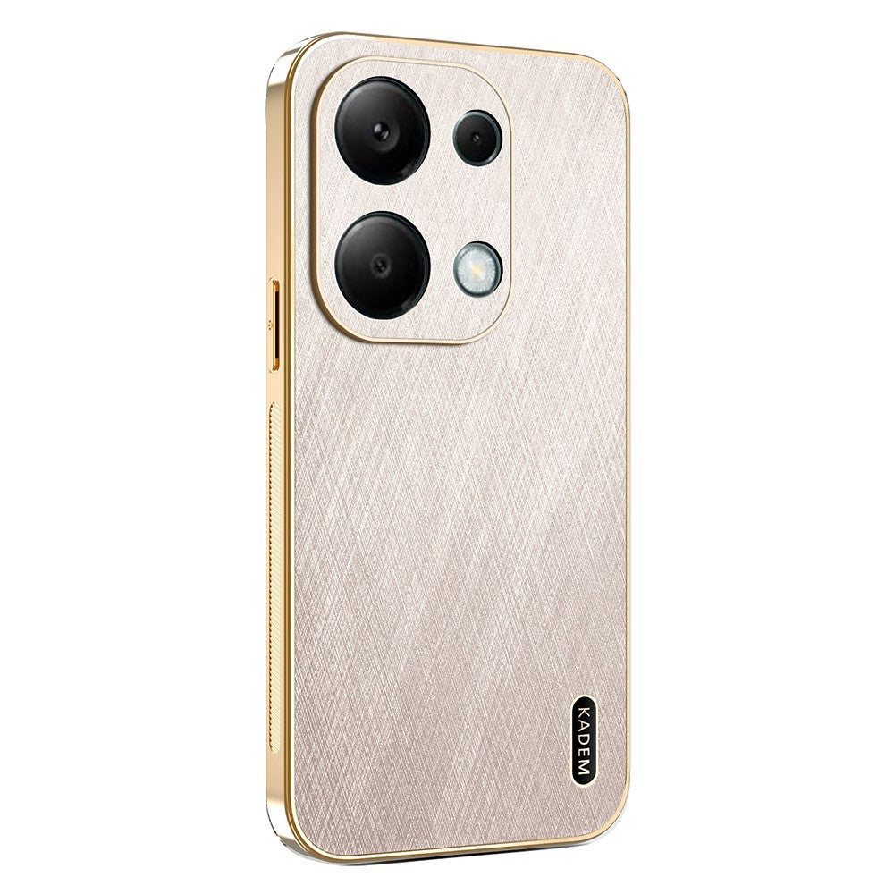 KADEM For Xiaomi Redmi Note 13 Pro 4G / Poco M6 Pro 4G Case Electroplating Silk Texture PU + TPU Phone Back Cover