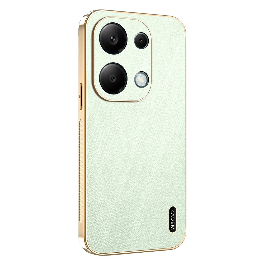 KADEM For Xiaomi Redmi Note 13 Pro 4G / Poco M6 Pro 4G Case Electroplating Silk Texture PU + TPU Phone Back Cover