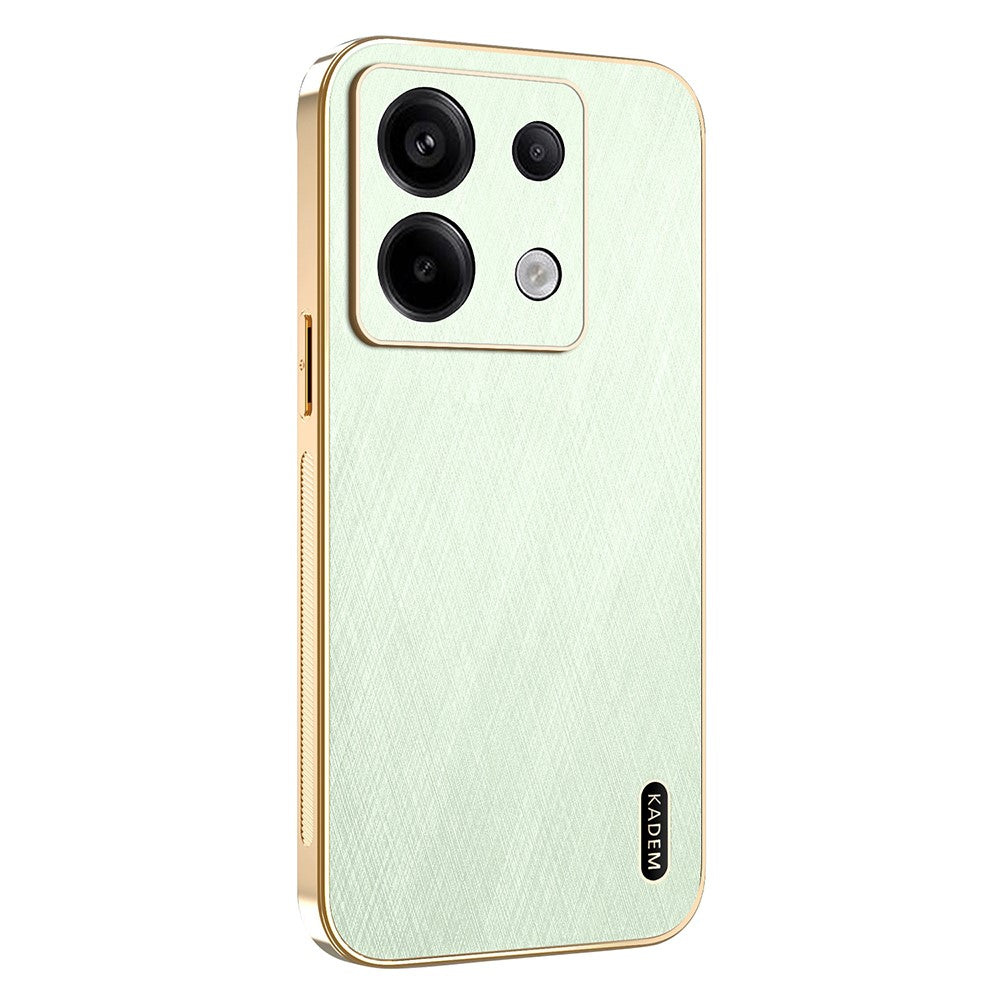 KADEM Phone Case For Xiaomi Redmi Note 13 Pro 5G / Poco X6 5G / X6 Neo 5G Electroplating Silk Texture PU + TPU Back Cover