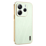 KADEM For Xiaomi Redmi Note 14 4G (163.25mm) Case Electroplating Silk Texture PU + TPU Phone Back Cover