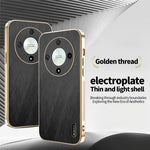 KADEM For Honor X9b 5G / Magic6 Lite 5G Case Electroplating Silk Texture PU + TPU Phone Back Cover