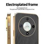 KADEM For Honor X9b 5G / Magic6 Lite 5G Case Electroplating Silk Texture PU + TPU Phone Back Cover