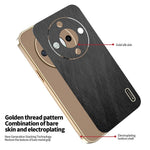 KADEM For Honor X9b 5G / Magic6 Lite 5G Case Electroplating Silk Texture PU + TPU Phone Back Cover