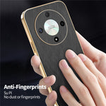 KADEM For Honor X9b 5G / Magic6 Lite 5G Case Electroplating Silk Texture PU + TPU Phone Back Cover