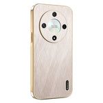 KADEM For Honor X9b 5G / Magic6 Lite 5G Case Electroplating Silk Texture PU + TPU Phone Back Cover