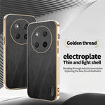KADEM Phone Case For Honor X60 Pro 5G / X9c 5G / Magic7 Lite 5G Electroplating Silk Texture PU + TPU Back Cover