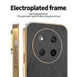 KADEM Phone Case For Honor X60 Pro 5G / X9c 5G / Magic7 Lite 5G Electroplating Silk Texture PU + TPU Back Cover