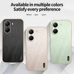 KADEM For Xiaomi Poco X7 Pro 5G Case Electroplating Silk Texture PU + TPU Phone Back Cover
