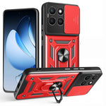 For Honor X8c 4G Etui med skydende kameralåg PC + TPU Kickstand Telefoncover