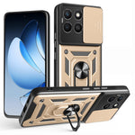 For Honor X8c 4G Etui med skydende kameralåg PC + TPU Kickstand Telefoncover