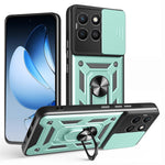 For Honor X8c 4G Etui med skydende kameralåg PC + TPU Kickstand Telefoncover