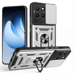 For Honor X8c 4G Etui med skydende kameralåg PC + TPU Kickstand Telefoncover