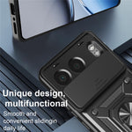 OnePlus Nord 4-skal med skjutbart kameralock PC + TPU-stativmobilskydd