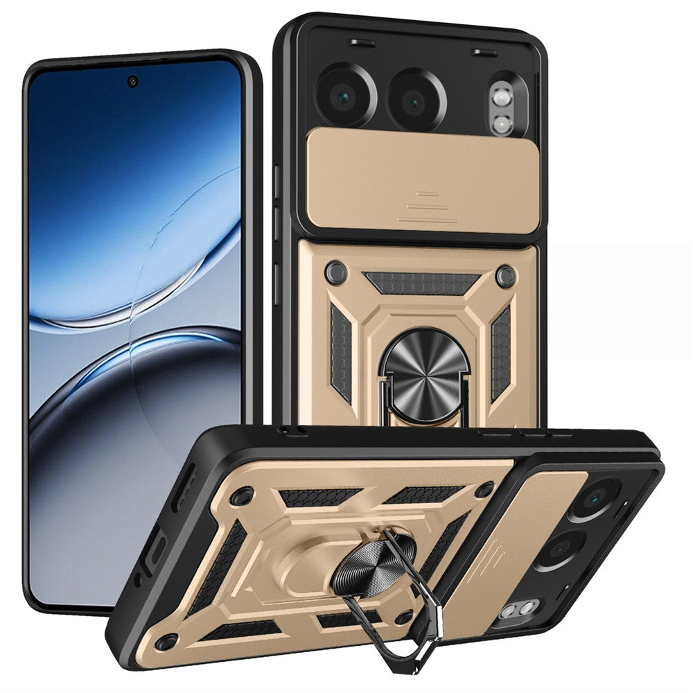OnePlus Nord 4-skal med skjutbart kameralock PC + TPU-stativmobilskydd
