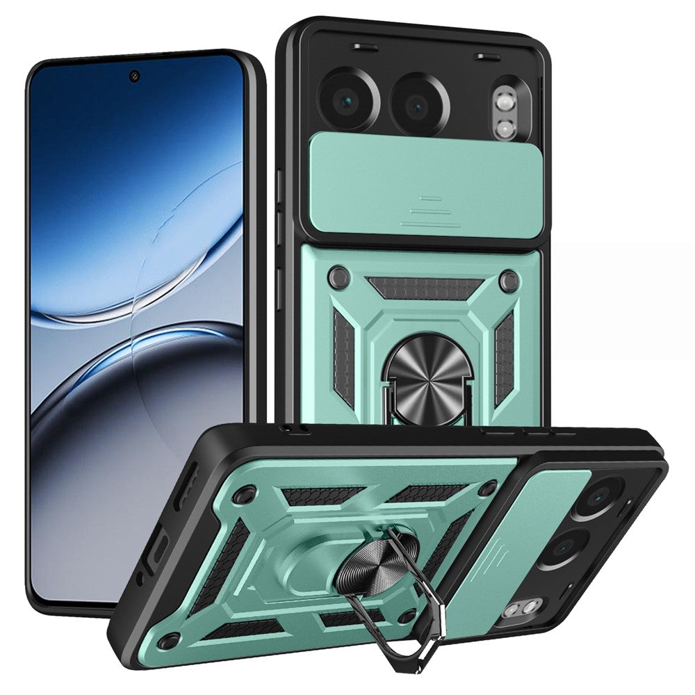 OnePlus Nord 4-skal med skjutbart kameralock PC + TPU-stativmobilskydd