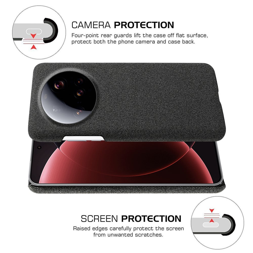 For Xiaomi 15 Ultra Phone Case Cloth Texture Anti-Scratch Protective PC Back Cover