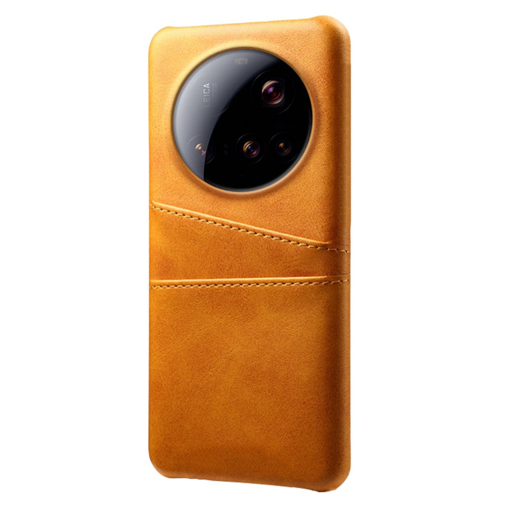 For Xiaomi 15 Ultra Case Dual Card Slots PU Leather + Hard PC Phone Cover