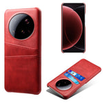 For Xiaomi 15 Ultra Case Dual Card Slots PU Leather + Hard PC Phone Cover