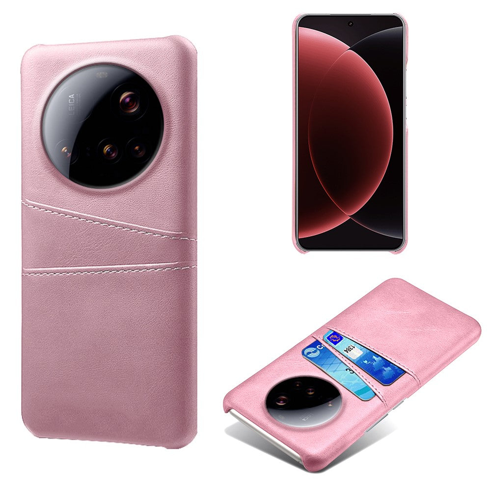 For Xiaomi 15 Ultra Case Dual Card Slots PU Leather + Hard PC Phone Cover