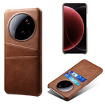 For Xiaomi 15 Ultra Case Dual Card Slots PU Leather + Hard PC Phone Cover