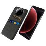 Xiaomi 15 Ultra-cover i stof + hårdt PC-mobilcover med to kortholdere