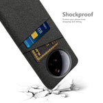 Xiaomi 15 Ultra-cover i stof + hårdt PC-mobilcover med to kortholdere