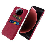 Xiaomi 15 Ultra-cover i stof + hårdt PC-mobilcover med to kortholdere