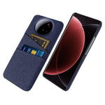 Xiaomi 15 Ultra-cover i stof + hårdt PC-mobilcover med to kortholdere