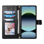 For Xiaomi Poco X7 Pro 5G  /  Redmi Turbo 4 5G Case Rhombus Stitching Wallet Stand Leather Phone Cover with Long  /  Short Strap